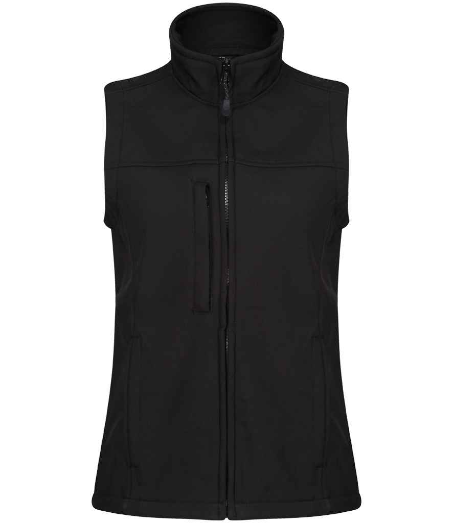 Regatta Ladies Flux Soft Shell Bodywarmer - Black/Black
